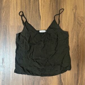 LACAUSA Black Camisole Top